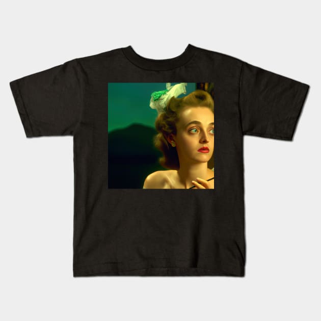 Bette Davis: Masterful Acting Kids T-Shirt by tearbytea